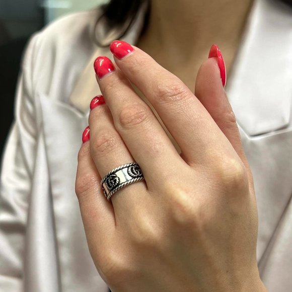 Gucci double band ring sale